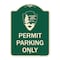 Signmission National Park Service Permit Parking Heavy-Gauge Aluminum Sign, 24" x 18", G-1824-23863 A-DES-G-1824-23863 - alternate 1